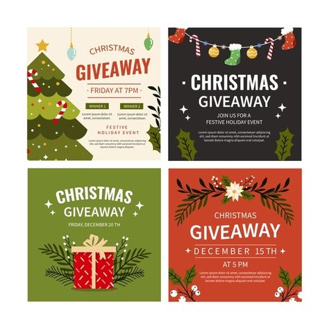 Christmas Giveaway Poster, Christmas Giveaway Image, Giveaway Instagram Posts, Christmas Instagram Post, Christmas Ads, Christmas Marketing, Christmas Card Images, Giveaway Post, Christmas Giveaway