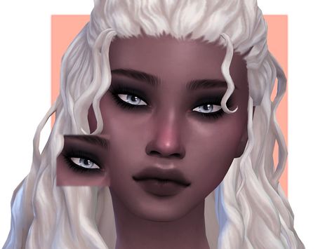 Plum Eyeliner, Makeup Cc, Dark Eyeshadow, Sims 4 Cc Makeup, Peach Blush, Sims 4 Game, Facepaint, Tattoo Set, Costume Makeup