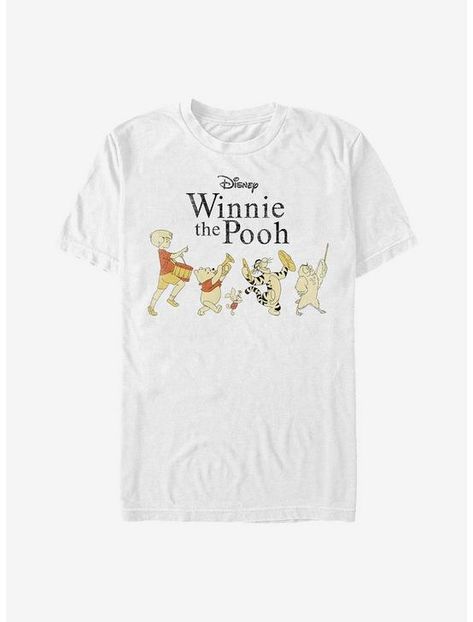 Disney Winnie The Pooh Parade T-Shirt, Wonderful World Of Disney, Pooh Shirt, Winnie The Pooh Shirt, World Of Disney, The Aristocats, T Shirts White, T Shirt Image, Men's Graphic T Shirt, Disney Winnie The Pooh