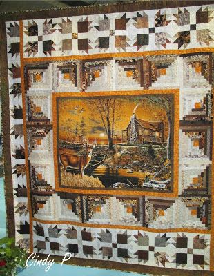 Stitchin At Home: 'Pieces of Magic' Quilt show Friend Projects, Mens Quilts, Guy Quilts, Masculine Quilts, Landscape Quilting, Eagle Quilt, Deer Quilt, Wildlife Quilts, Western Quilts