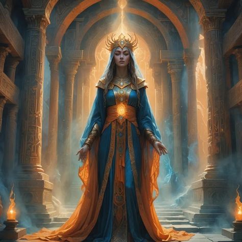 AI Art Generator App. ✅ Fast ✅ Free ✅ Fun. Create amazing artworks using artificial intelligence. Priestess Robes, High Priestess Art, Ancient Altar, Priestess Art, Ceremonial Robes, Casting Shadows, Ancient Temple, Crystal Orb, Moss Covered