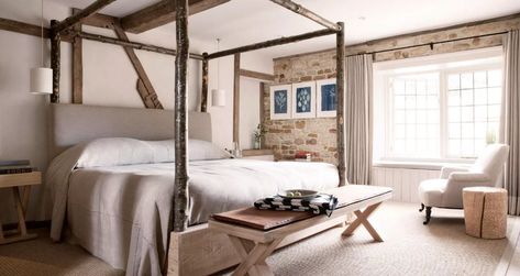 The Deer - The Wild Rabbit Rough Luxe, Wild Rabbit, Four Poster Bed, Cosy Corner, Four Poster, Poster Bed, Hot Tub Outdoor, Bedroom Hotel, Rest And Relaxation