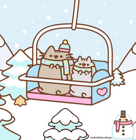 Snowski buddies (Pusheen and Stormy) Pusheen Christmas, Pusheen Stormy, Pusheen Plush, Pusheen Cute, Pusheen Cat, Bohol, Cute Cartoon Drawings, Kawaii Cat, Kawaii Wallpaper