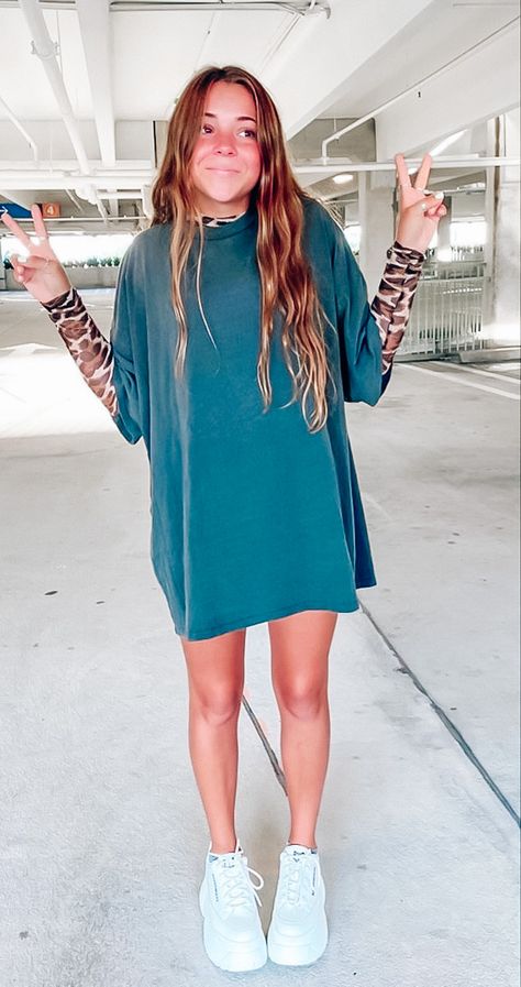 Oversized Long Sleeve Tshirt, Long Sleeve Tshirt Dress, Tshirt Dress Outfit, T Shirt Outfit, Long Sleeve Outfits, Oversized Long Sleeve, Cute Fit, Dress Outfit, A Dress