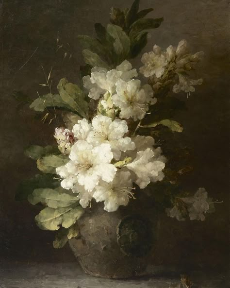 “ White Rhododendron “ | by Margaretha Roosenboom 🌿🌼🌿🪴🖼 Dutch, 1843–1896. Oil on canvas . . #MargarethaRoosenboom #vincentvangogh #dut… | Instagram Foto Art, Old Paintings, Flower Paintings, Vintage Oil Painting, Flower Art Painting, Ethereal Art, Dreamy Art, Arte Floral, Old Art