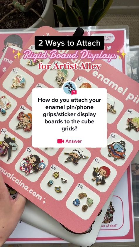 #answer to @puzzled_orca How do you attach rigid boards on your Artist... | TikTok Artist Alley Setup, Artist Alley Table, Artist Alley Booth, Magnet Display, Artist Booth, Alley Ideas, Artist Tiktok, Pulp Fiction Novel, Artist Merch