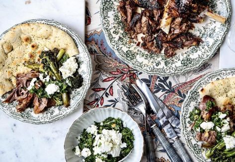 How to make slow-roasted shoulder of lamb with pistachio-and-feta gremolata - Country Life Royal Wedding Cake, Pavlova Recipe, Rosemary Sprigs, Balsamic Glaze, Scone Recipe, Anchovies, Balsamic Vinegar, Country Life, Serving Dishes