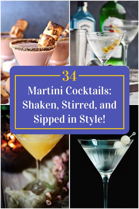 Collage of 4 martini cocktails. Martini Cocktail Recipes, Martini With A Twist, Best Martini Recipes, The Perfect Martini, Best Martini, Perfect Martini, Twisted Recipes, Martini Recipes, Martini Cocktail