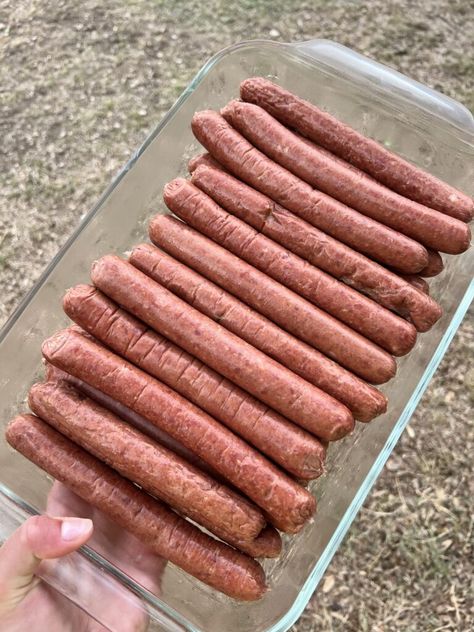 Homemade Sausage Recipes, Deer Recipes, Deer Meat Recipes, Jerky Recipes, Deer Meat, Sausage Recipe, Wild Game Recipes, Venison Recipes, Hot Dog Recipes