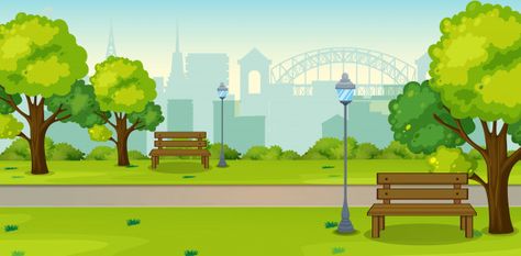 A park in urban city Premium Vector | Free Vector #Freepik #vector #freebackground #freetree #freetravel #freecity Cartoon Park, Park Drawing, Background Tree, Street Background, Episode Interactive Backgrounds, Background Cartoon, Episode Backgrounds, Arte Indie, City Vector