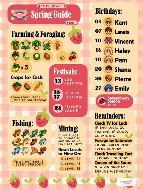 Stardew Valley Farm Layout Beginner, Strawdew Valley, Stardew Valley Cross Stitch, Stardew Valley Guide, Minecraft Animal Crossing, Stardew Valley Design, Gaming Journal, Game Journal, Stardew Mods