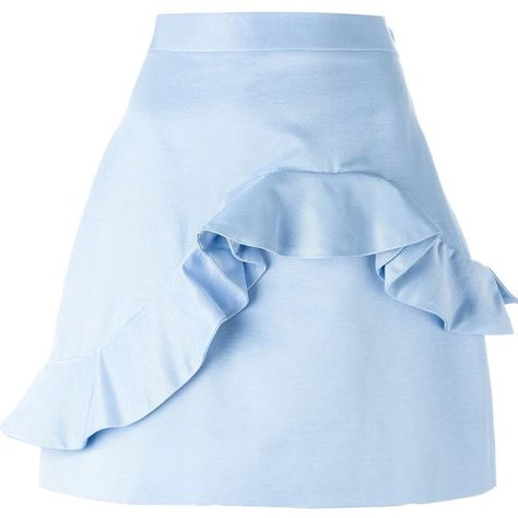 MSGM Ruffled Mini Skirt ($177) ❤ liked on Polyvore featuring skirts, mini skirts, blue, ruffled skirts, msgm, short ruffle skirt, frill skirt and frilly skirts Short Ruffle Skirt, Light Blue Skirt, Flare Dress Casual, Light Blue Skirts, Mini Skirt Summer, Frilly Skirt, Ruffled Mini Skirt, African Prom Dresses, Preformance Outfits