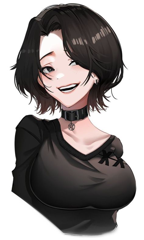 Black Hair, Short Hair, Anime, Hair, Black