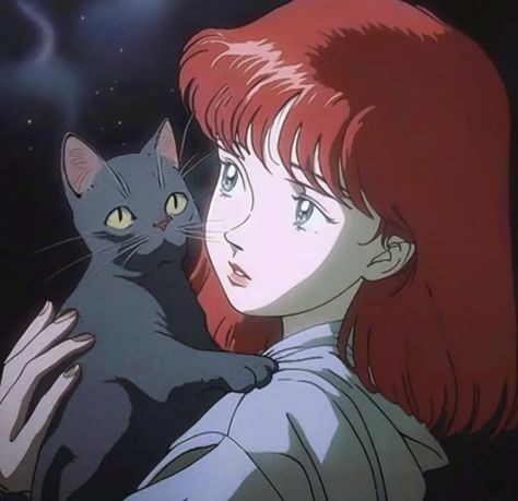 Black Hair Green Eyes Girl, Red Hair Cartoon, League Of Legends Poster, Girls With Red Hair, Red Icons:), Cat Icon, 90s Anime, Cartoon Profile Pics, Anime Angel