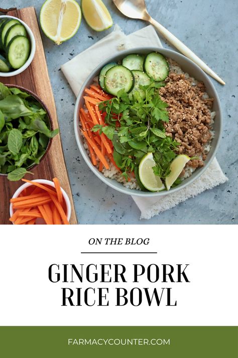 Looking for a quick, flavorful, and satisfying meal that the whole family will love? Look no further than this Ginger Pork Rice Bowl recipe. Packed with lean ground pork, fragrant garlic and ginger, and a colorful array of fresh vegetables, this dish is as nutritious as it is delicious. Plus, it’s easy to make and ready in no time!

Serving up to 6, this recipe is perfect for busy weeknights when you need something fuss-free yet satisfying. Pork Rice Bowl Recipe, Pork Bowl, Rice Bowl Recipe, Ginger Pork, Garlic And Ginger, Rice Bowls Recipes, Healthy Routine, Bowl Recipe, Rice Bowl