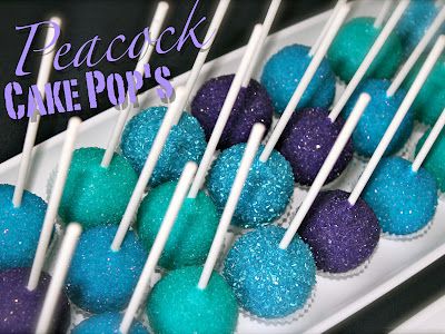 peacock cake pops!! So easy, quick and fun! Not to mention yummy! Peacock Baby Shower, Peacock Birthday Party, Peacock Birthday, Peacock Wedding Cake, Peacock Cake, Buffet Dessert, Peacock Party, Purple Cake, Peacock Wedding Theme