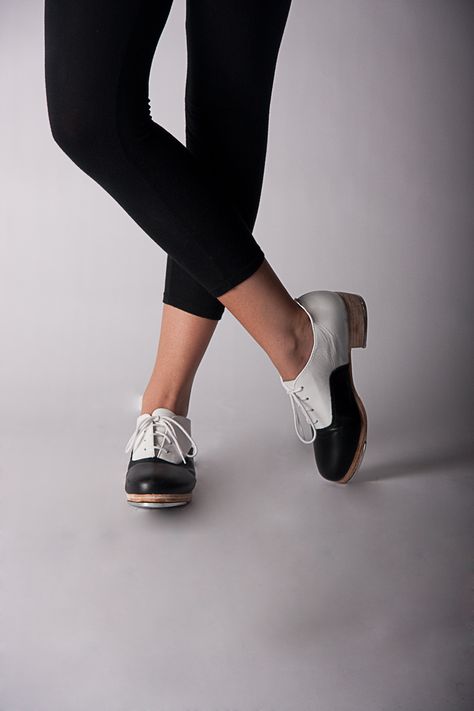 Black And White Tap Shoes, White Tap Shoes, Tap Shoes Photography, Tap Shoes Aesthetic, Tap Dance Photography, Tap Dancing Shoes, Ballroom Dancing Hairstyles, Tap Dance Shoes, Painting Tattoos