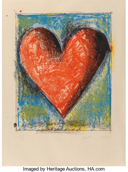 Jim Dine Art, Lee Friedlander, Jim Dine, Claes Oldenburg, Milton Glaser, Heart Coloring Pages, Carnegie Hall, Pop Art Canvas, Jeff Koons