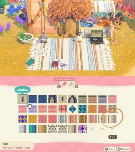 Beach Rug Animal Crossing, Acnh Tropical Blanket Design Code, Acnh Design Codes Blanket, Acnh Beach Towel Design, Acnh Boho Design Codes, Animal Crossing Blanket Pattern, Acnh Fabric Designs, Acnh Fabric Codes, Acnh Rug Design Code