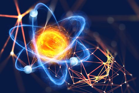 Atomic structure. Futuristic concept on ... What Is Physics, What Is Technology, Atomic Structure, Best Cryptocurrency, Kuantan, Quantum Computer, Carl Sagan, Stunning Wallpapers, Nanotechnology