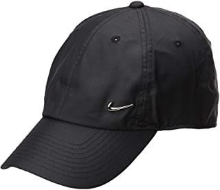 Six-panel design with interior taping Embroidered eyelets for ventilation 100% Polyester Hand Wash Only Fastening: Adjustable Metal Swoosh H86 Regular Black Caps, Tennis Equipment, Fashion Identity, Nike Cap, Nike Hat, Rafa Nadal, Shorts Nike, Nike Mens, Black On Black