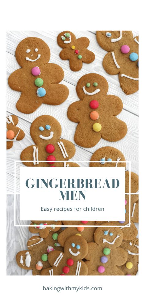 Easy gingerbread men recipe for kids - Cooking with my kids Gingerbread Man Recipe For Kids, Easy Gingerbread Man Recipe, Easy Gingerbread Men, Gingerbread Activities Preschool, Gingerbread Men Recipe, Easy Gingerbread Cookie Recipe, Christmas Biscuits Recipe, Easy Gingerbread Recipe, Gingerbread Man Cookie Recipe