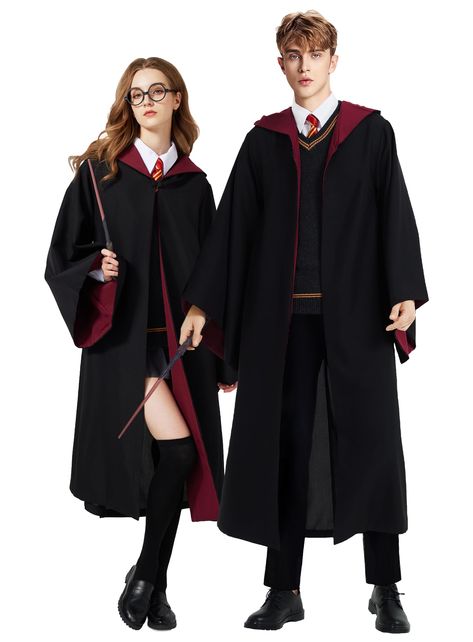 PRICES MAY VARY. ✨Warm Tips:The product contains only 1* Magical cloak,no other clothing accessories. ✨Quality fabrics.The wizard robe is made of high quality uniform cloth, the fabric has bright color, not easy to lose color, not easy to pilling and machine washable without deformation characteristics, but also has good breathability and drape; double fabric with a certain thickness, stiff shape, fine workmanship. ✨Available in three sizes. The Halloween magic robe is unisex. At present, there Halloween Costume For Women, Wizard Robes, Wizard Costume, Costume For Women, College Outfit, Harry Potter Costume, Halloween Fancy Dress, Scarf Tying, Costume Outfits