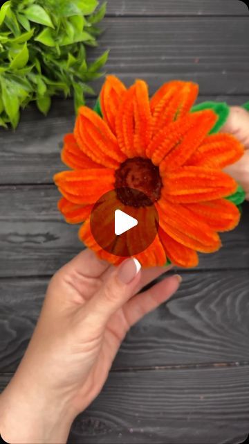 Viktoriia Kazaku - Viki Studio DIY 🇺🇦🇨🇦 on Instagram: "DIY Sunflower 🌻 How To Make Sunflower from Pipe Cleaner Handmade DIY Pipe Cleaner Flowers #craftideas #diyproject #diy #fyp" Autum Wreaths, Pipe Cleaner Projects, How To Make Sunflower, Diy Sunflower, Sunflower Crafts, Pipe Cleaner Flowers, Diy Pipe, Studio Diy, Pipe Cleaners