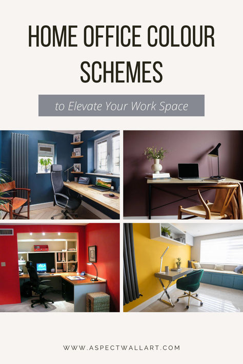 Home Office Colour Schemes to Elevate Your Work Space Study Room Colour Combination, Colour Combination For Office, Home Office Colors, Cosy Living, Office Colors, Serene Bedroom, Beautiful Color Combinations, Furniture Arrangement, Decorating Blogs