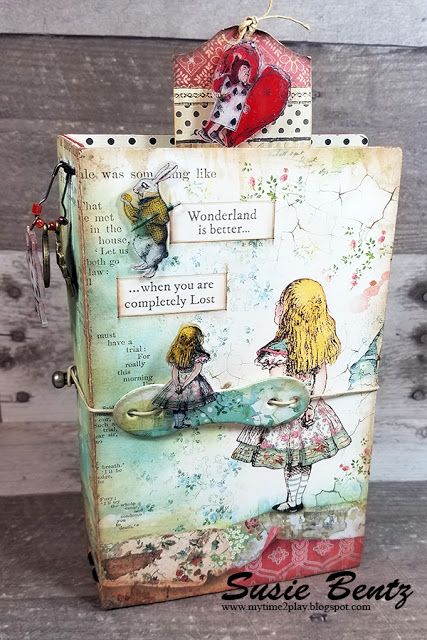 Eileen Hull Pocket Notebook, Alice In Wonderland Junk Journal Pages, Alice In Wonderland Junk Journal Ideas, Alice In Wonderland Journal, Alice In Wonderland Crafts, Scrapbooking Album, Alice In Wonderland Artwork, Alice In Wonderland Characters, Wonderland Artwork