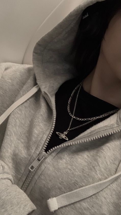 Grey sweat 
Vivienne Westwood necklace
Black and white aesthetic 
No face girl Grey Clothes Aesthetic, Grey Clothes, Aesthetic Grey, Fitness Aesthetic, Clothes Aesthetic, Grey, Clothes