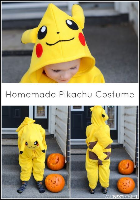 Pikachu Costume Diy, Diy Pikachu Costume, Pokemon Costumes Diy, Pikachu Halloween Costume, Diy Pikachu, Pokemon Halloween Costume, Halloween Costumes For Big Kids, Pikachu Halloween, Halloween Costume For Kids