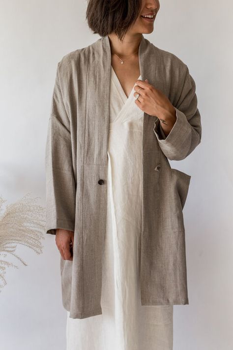 Black Linen Clothing, Linen Jacket Outfit, Linen Coats Women, Linen Outer, Linen Coat, Linen Clothing, In The Deep, Victoria Bc, Organic Cotton Clothing