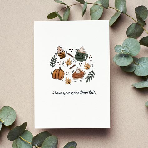 Happy Thanksgiving Cards, Fall Greeting Cards, Autumn Holiday, And I Love You, Fall Theme, Fall Watercolor, Paint Cards, Fall Birthday, Studio Logo