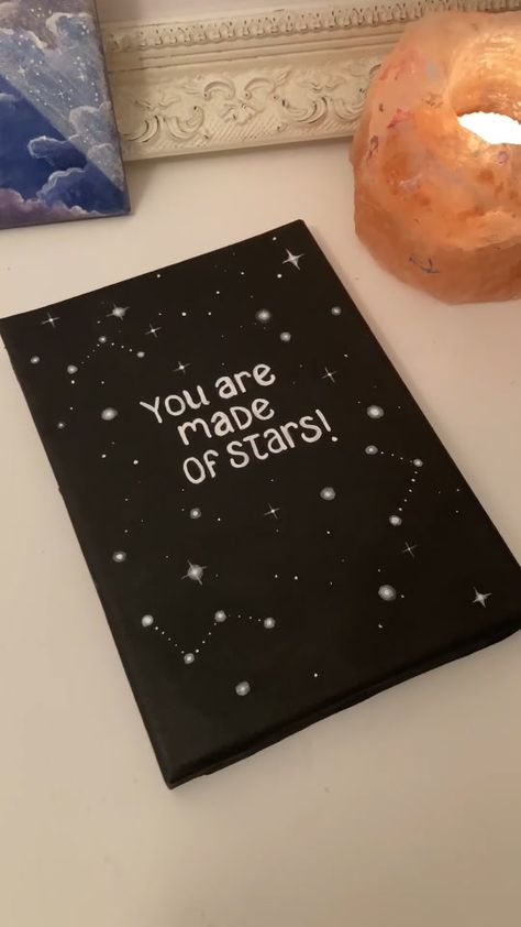 Shelly Clouds(@shellyclouds) on TikTok: How I make my stars ✨ glowy✨ step-by-step! Wait til the end to see the full effect!💖 #acrylicpaint #fyp Astrology Canvas Painting, Star Paintings Easy, How To Paint Stars, Painting Ideas Stars, Stars Painting Easy, Amor Painting, Canvas Quote Paintings, Star Painting Ideas, Stars Canvas Painting