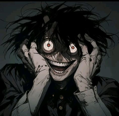 Angry Anime Face, Smile Drawing, Creepy Smile, Anime Photo Profile Dark, Anime Smile, Scary Faces, Dark Anime Guys, Dark Art Illustrations, Scary Art