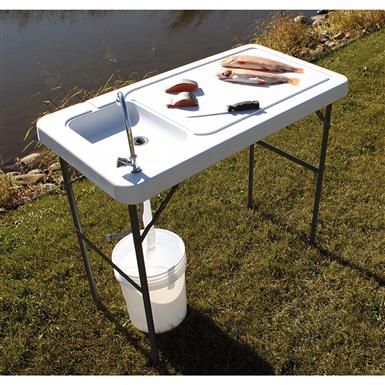 Camping Sink, Fish Cleaning Station, Fish Cleaning Table, Folding Camping Table, Chuck Box, Cleaning Fish, Outdoor Sinks, Portable Bar, Clean Sink