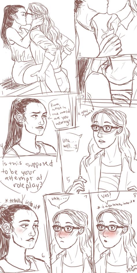 SuperCorp 'roleplay' <3 Superhero Tv Series, Supergirl Comic, Kara Danvers Supergirl, Spicy Cheese, Lena Luthor, Lesbian Art, Supergirl And Flash, Lgbt Art, Desenho Tattoo