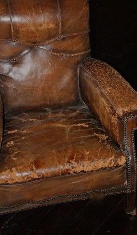 Our beloved, well-used leather 'Pondering  Chair' Old Leather Chair, Interior Design Showroom, Brown Leather Chairs, Design Showroom, Leather Club Chairs, Leather Chairs, Furniture Showroom, Leather Furniture, Shades Of Brown