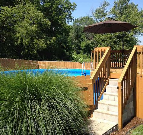 Ideas to Make a Cheap Above Ground Pool Look Luxurious Backyard Above Ground Pool Ideas, Small Above Ground Pool, Pools Design, Best Above Ground Pool, Above Ground Pools, Intex Pool, Above Ground Pool Ideas, Ground Pool Ideas, Diy Swimming Pool