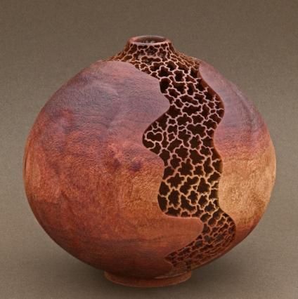 Vase Inspiration, Art Sculpture En Bois, Gourd Carving, Woodturning Art, Gorgeous Gourds, Decorative Gourds, Wood Sculptures, Concrete Vases, Paper Vase