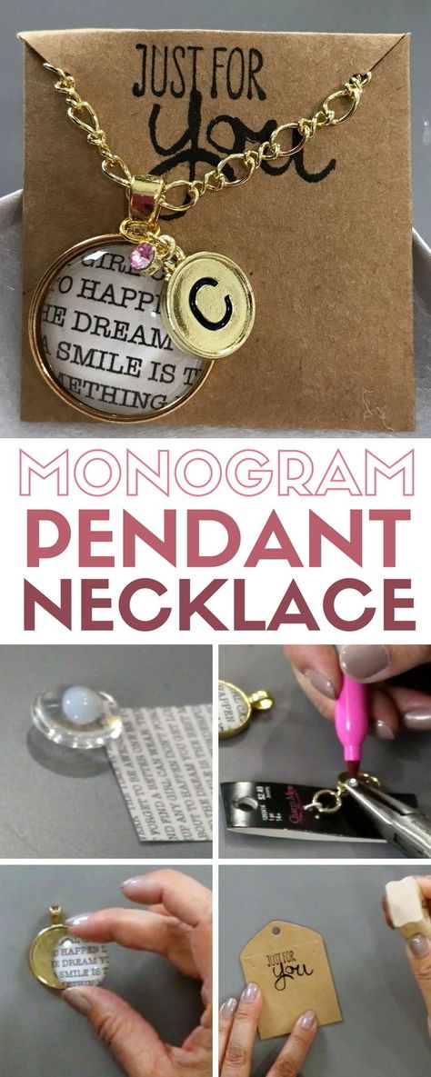 Monogram Pendant Necklace | Beautiful DIY Jewelry | Gold | Handmade Gift | Round | Video Tutorial Monogram Pendant Necklace, Diy Jewelry Tutorials, Diy Collier, Monogram Pendant, Diy Jewelry Necklace, Wedding Rings Rose Gold, Gold Monogram, Homemade Jewelry, Jewelry Repair