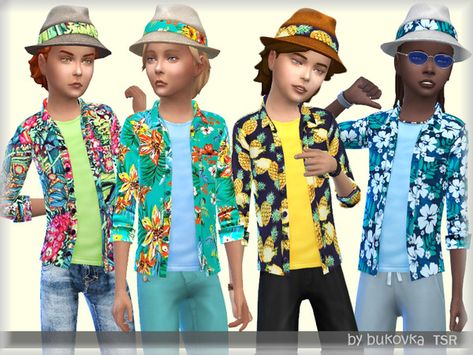 Hawaiian Hats, Sims 4 Male, Male Sims, Female Sims, Sims 4 Male Clothes, Sims 4 Children, Knit Tights, Sims4 Cc, Sims 4 Clothing