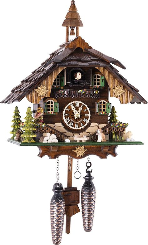 Forest Clock, Certificate Of Origin, Grandfather Clocks, Cuckoo Clocks, Wood Shingles, Chalet Style, Cute Little Things, Cuckoo Clock, Light Sensor