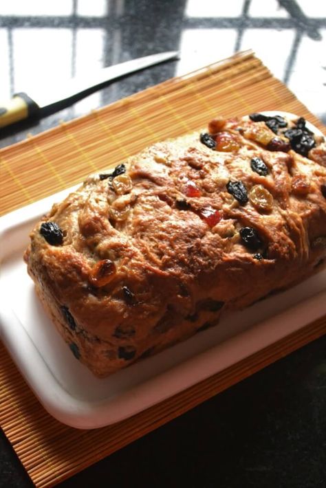 Irish Barm Brack / Tea Brack Bread Recipe – #BreadBakers – Gayathri's Cook Spot Glazed Cherries, Irish Tea, Tea Bread, Breads & Buns, Bread Baker, Fun Recipes, Sweet Breads, Irish Recipes, Instant Yeast