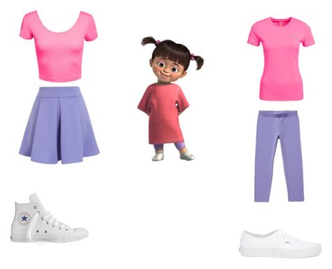 "Boo Monsters inc teen and child years" by dove-woman on Polyvore featuring Disney, Kari Traa, Vans, Chicwish and Converse Boo Disneybound, Disney Costume Ideas, Disney Costumes For Women, Boo Monsters Inc, Boo Costume, Disney Characters Costumes, Bff Halloween Costumes, Halloween Coustumes, Holloween Costume