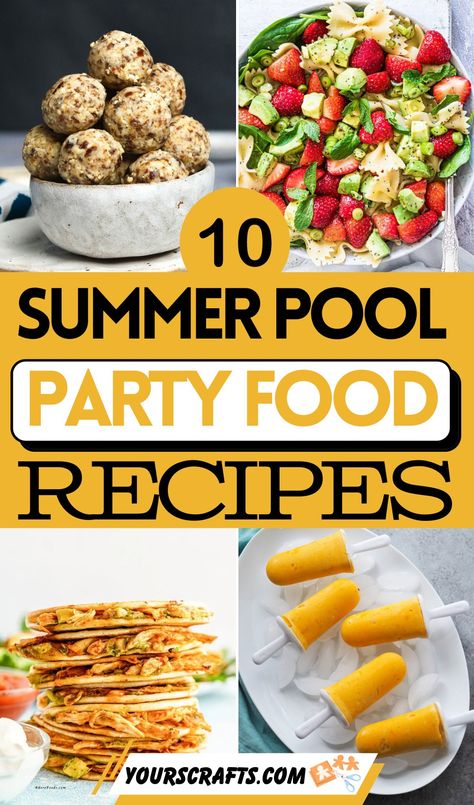 Summer Pool Party Food Ideas Summer Pool Party Food, Pool Party Food Ideas, Tasty Food Recipes, Party Food Recipes, Honey Chipotle Chicken, Pool Party Food, Summer Food Party, Honey Chipotle, Party Food Ideas