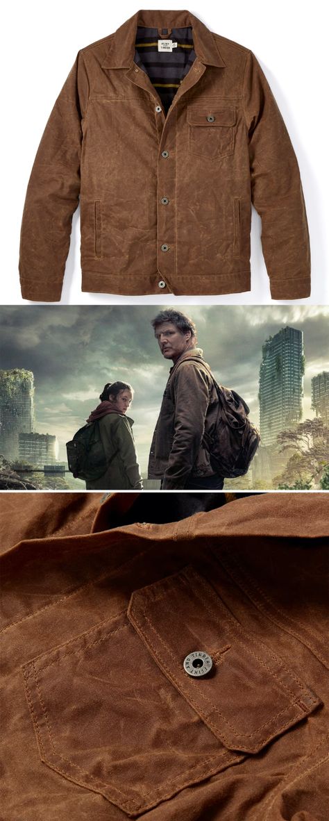 I've been obsessed with HBO's The Last of Us series they just premiered. If you loved the games then you will love what they did for this series. Their sets and wardrobes are spot on, especially Joel's jacket. In the show, Pedro Pascal is wearing Flint and Tinder's Flannel-Lined Wax Trucket Jacket. The Last Of Us Series, Dad Outfits, Flint And Tinder, The Games, Pedro Pascal, Last Of Us, Trucker Jacket, Cool Items, Casual Outfits