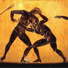 Greek Wrestling, Ancient Greek Olympics, Greek Olympics, Mark Ryder, Ancient Olympic Games, Ancient Olympics, Greek Party, Greek Theatre, Vintage Wrestling