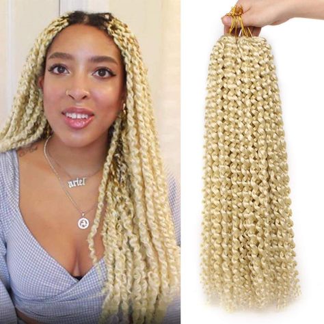 Water Wave Crochet Braids, Water Wave Crochet Hair, Bohemian Braided Hair, Water Wave Crochet, Bohemian Locs, Crochet Braids Hair, Crochet Hairstyles, Wave Crochet, Passion Twists